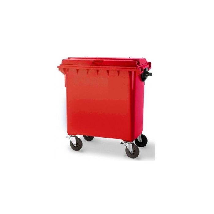 afvalcontainer op wielen kleur rood