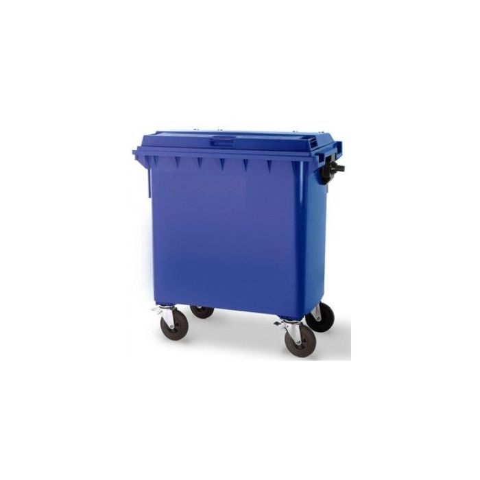 afvalcontainer op wielen blauw