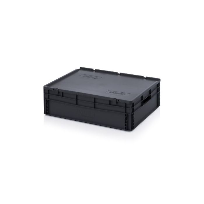 ESD elektronica bak met deksel 80x60x22,5cm, inhoud 87 liter, NORAH Plastics