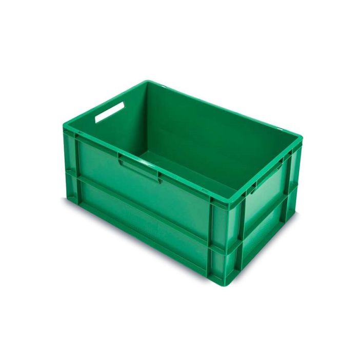 Groene stapelkist, 60x40x32cm, inhoud 66 liter, PP, NORAH Plastics