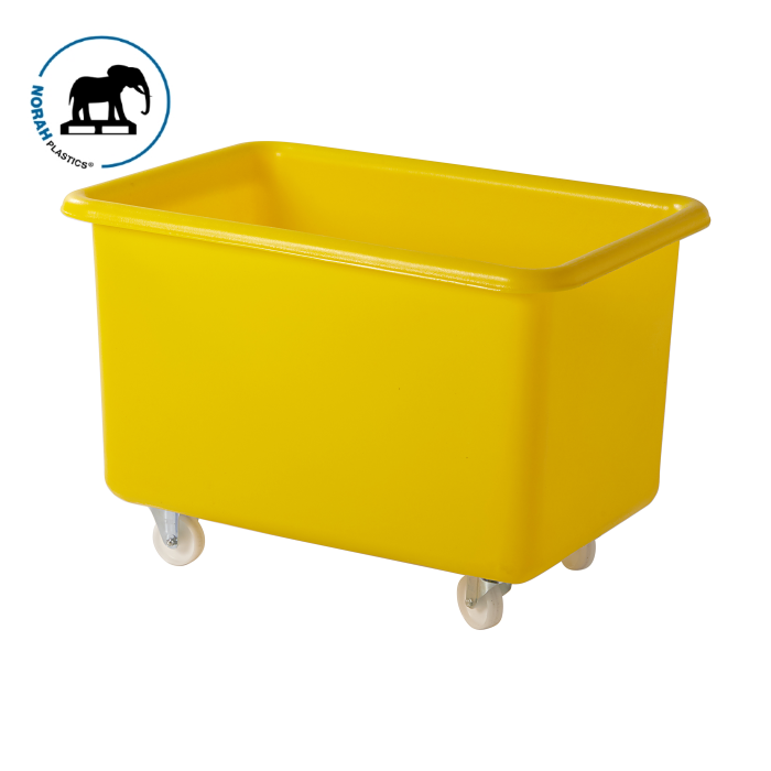 Verrijdbare Bak, 340 liter, Geel, NORAH Plastics Verrijdbare Bak, 340 liter, Geel, NORAH Plastics