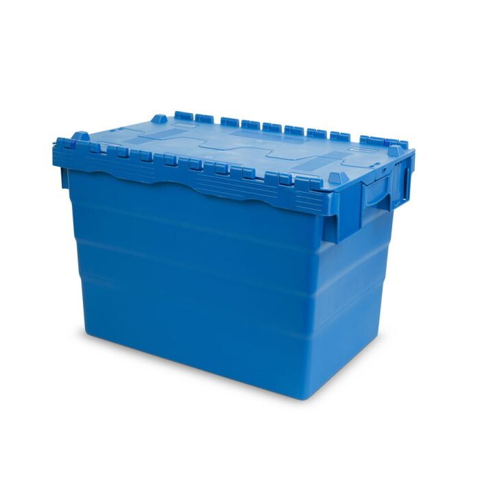 Distributie kist met deksels, 60x40x42cm, Inhoud 72 liter, Blauw, NORAH Plastics Distributie kist met deksels, 60x40x42cm, Inhoud 72 liter, Blauw, NORAH Plastics