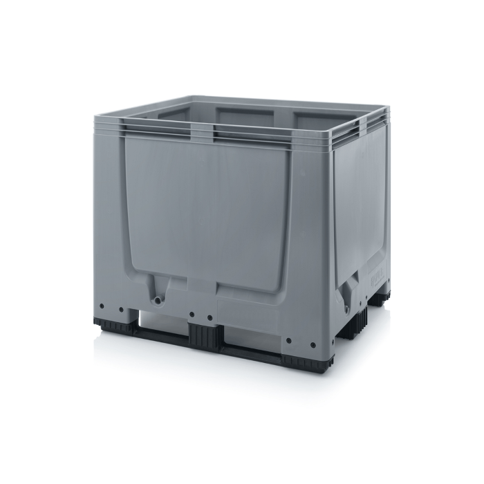 Bulk Palletbox 120x100x100cm, 3 sleeplatten, inhoud 900 liter, NORAH Plastics