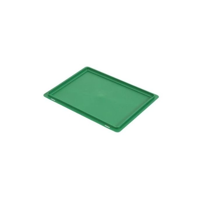 Vlakke deksel voor stapelbak 40x30cm, groen , NORAH Plastics Vlakke deksel voor stapelbak 40x30cm, groen , NORAH Plastics