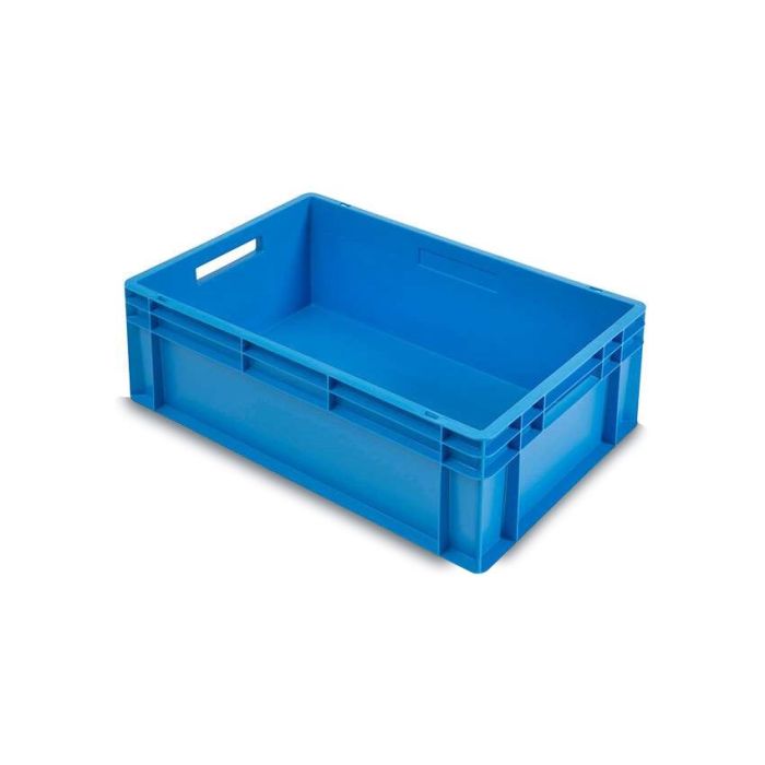 Blauwe stapelkist, 60x40x22cm, inhoud 45 liter, PP, NORAH Plastics