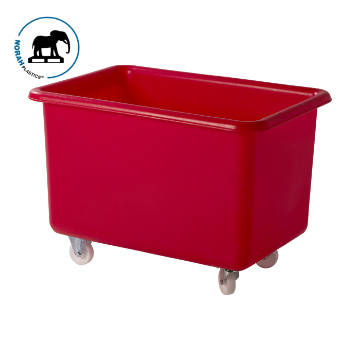 Verrijdbare transportbak, 340 liter, Rood, NORAH Plastics Verrijdbare transportbak, 340 liter, Rood, NORAH Plastics