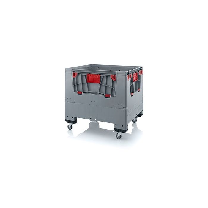 Vouwbare palletbox 120x100x114cm, 4 wielen, inhoud 900 liter, NORAH Plastics Vouwbare palletbox 120x100x114cm, 4 wielen, inhoud 900 liter, NORAH Plastics
