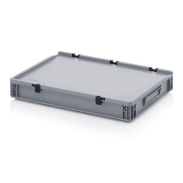 Stapelbak met klapdeksel 60x40x9cm, inhoud 15 liter, NORAH Plastics