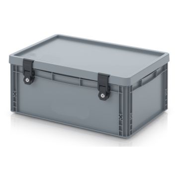Stapelbak met slot 60x40x28,5cm, inhoud 56 liter