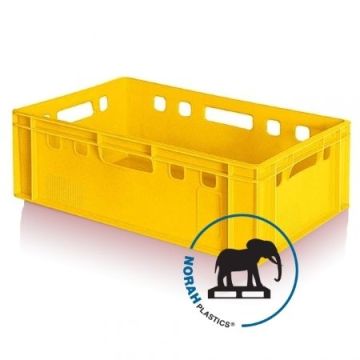 Gele Stapelkrat 60x40x20cm, inhoud 40 liter