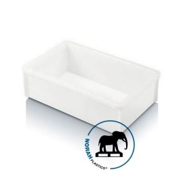 Stapelbak 45x30x12,5cm, inhoud 10 liter, glad design, HDPE, NORAH Plastics