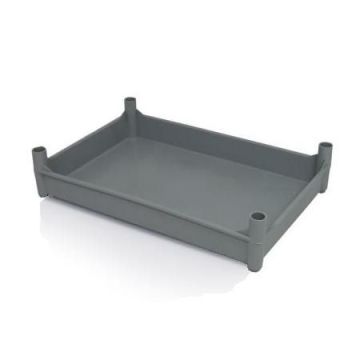 Zoetwaren stapelbakken 54x36x11,5cm, inhoud 12 liter met nokken, NORAH Plastics