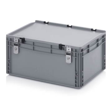 Stapelbak met slot 60x40x28,5cm, inhoud 56 liter