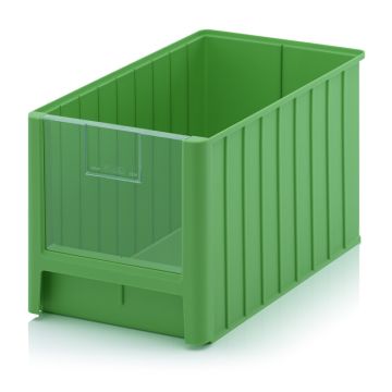 Magazijnbak 50x31x30cm, inhoud 38,2 liter met insteek zichtvenster
