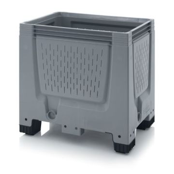 Geperforeerde mini palletbox, 250 liter, NORAH Plastics