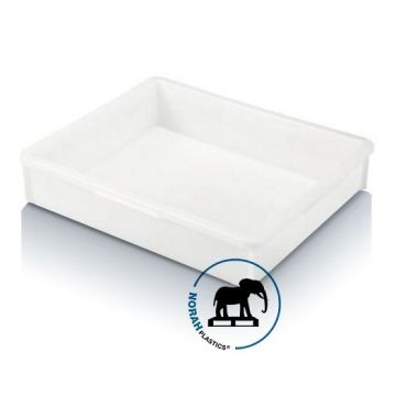 Voeding Stapelbak 52 x 45,5 x 11 cm, inhoud 18 liter, glad hygiënisch design, NORAH Plastics