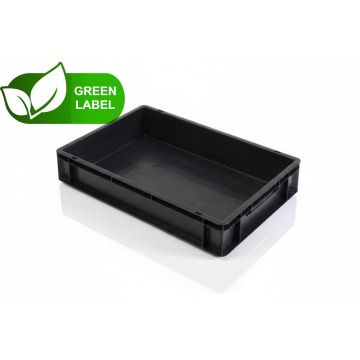 Stapelbak 60x40x12cm, inhoud 20 liter, zwart, Inhoud 20 liter, NORAH Plastics