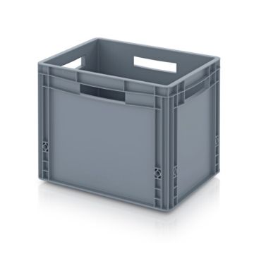 Stapelbak 40x30x32cm, inhoud 30 liter, 4 open handgrepen, NORAH Plastics