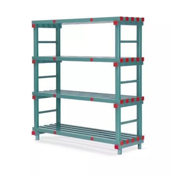 Plastic rack 120 x 60 x 182 cm with 4 shelves, NORAH Plastics