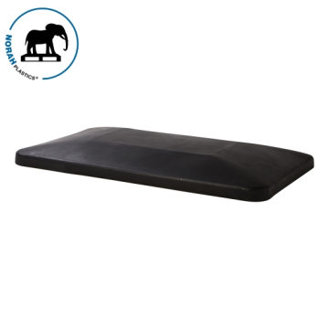 Zwarte deksel passend voor transportwagen 340 liter, NORAH Plastics