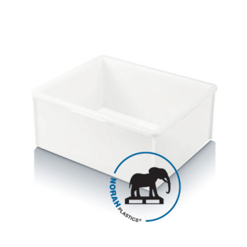 Kunststof Stapelbare Box, 52x45,5x22cm, Wit, Inhoud 40 liter, NORAH Plastics
