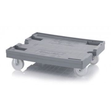 Transport onderstel, 4 zwenkgaffels, nylon wielen