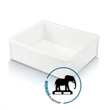 Stapelbak 52x45,5x17cm, inhoud 30 liter, glad design, NORAH Plastics