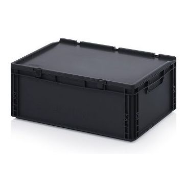 Elektronica bak met klapdeksel 60x40x23,5cm, inhoud 45 liter, NORAH Plastics