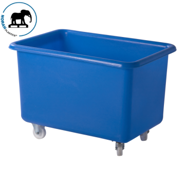 Zwembadwagen, Blauwe verrijdbare bak, 340 liter, NORAH Plastics