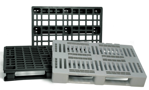 Kunststof pallets van opslag pallets, export pallets tot en met warehousing pallets.