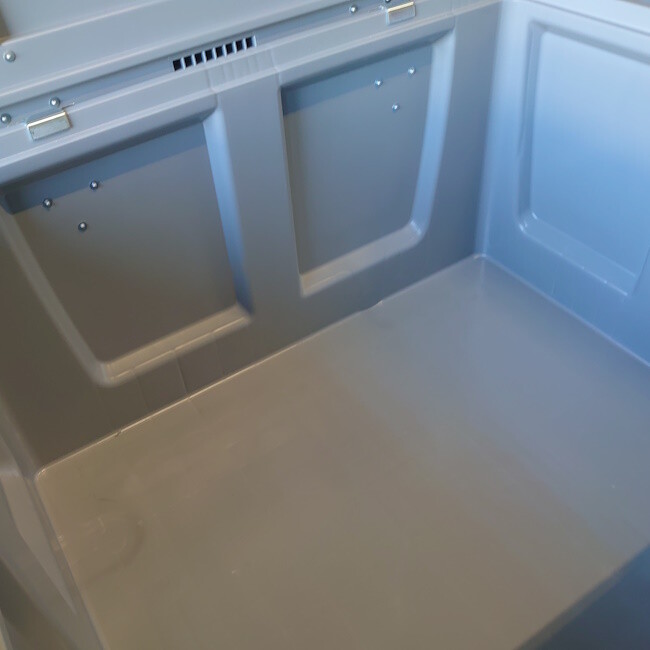 Afsluitbare palletboxen, binnenzijde bak